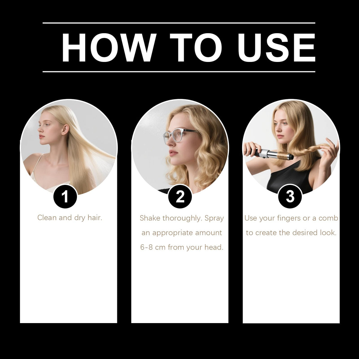 Nascence before and after comparison showing increased root lift and volume