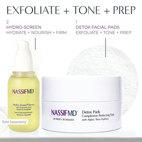 NassifMD before and after texture comparison showing refined skin appearance