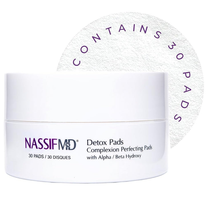 NassifMD front packaging showing pad jar and convenience for daily use