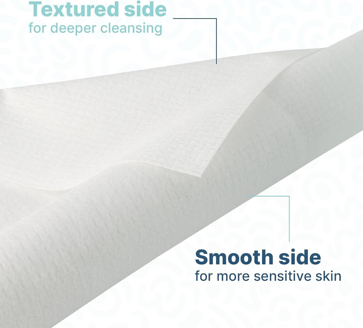 Nat.&Co. towel size shown in hand to illustrate extra-large surface and coverage