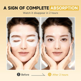 Natener patch turning transparent showing deep serum absorption