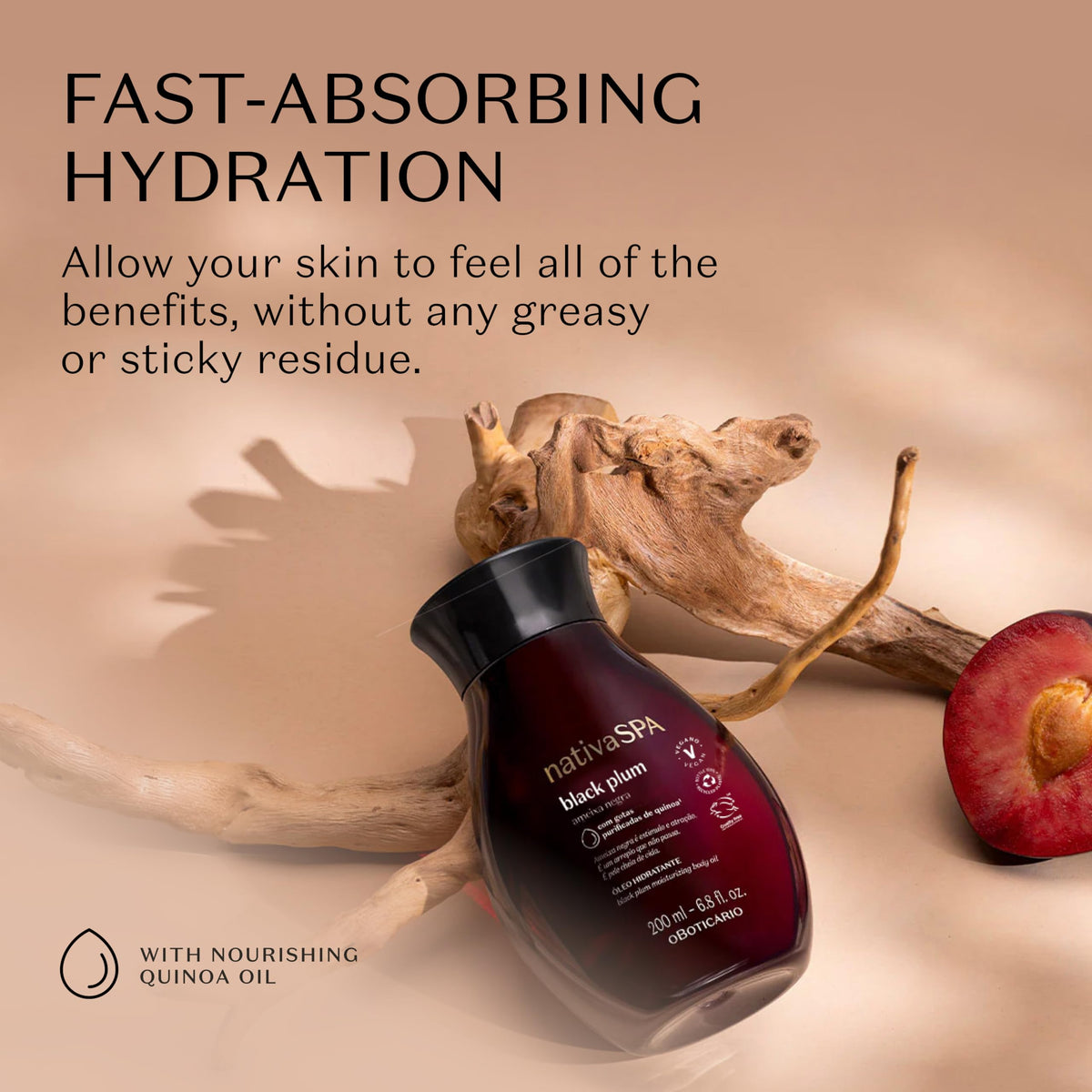 NATIVA SPA pouring oil texture gliding smoothly for instant hydration benefit