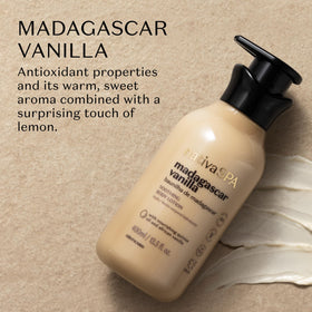 product label and ingredients panel, NATIVA SPA transparency and dermatologist tested
