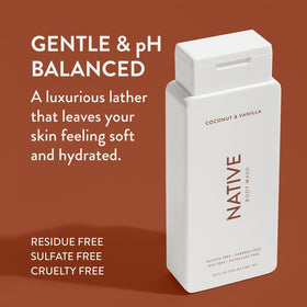 Native back label with ingredient list visible to verify clean and phthalate-free scents