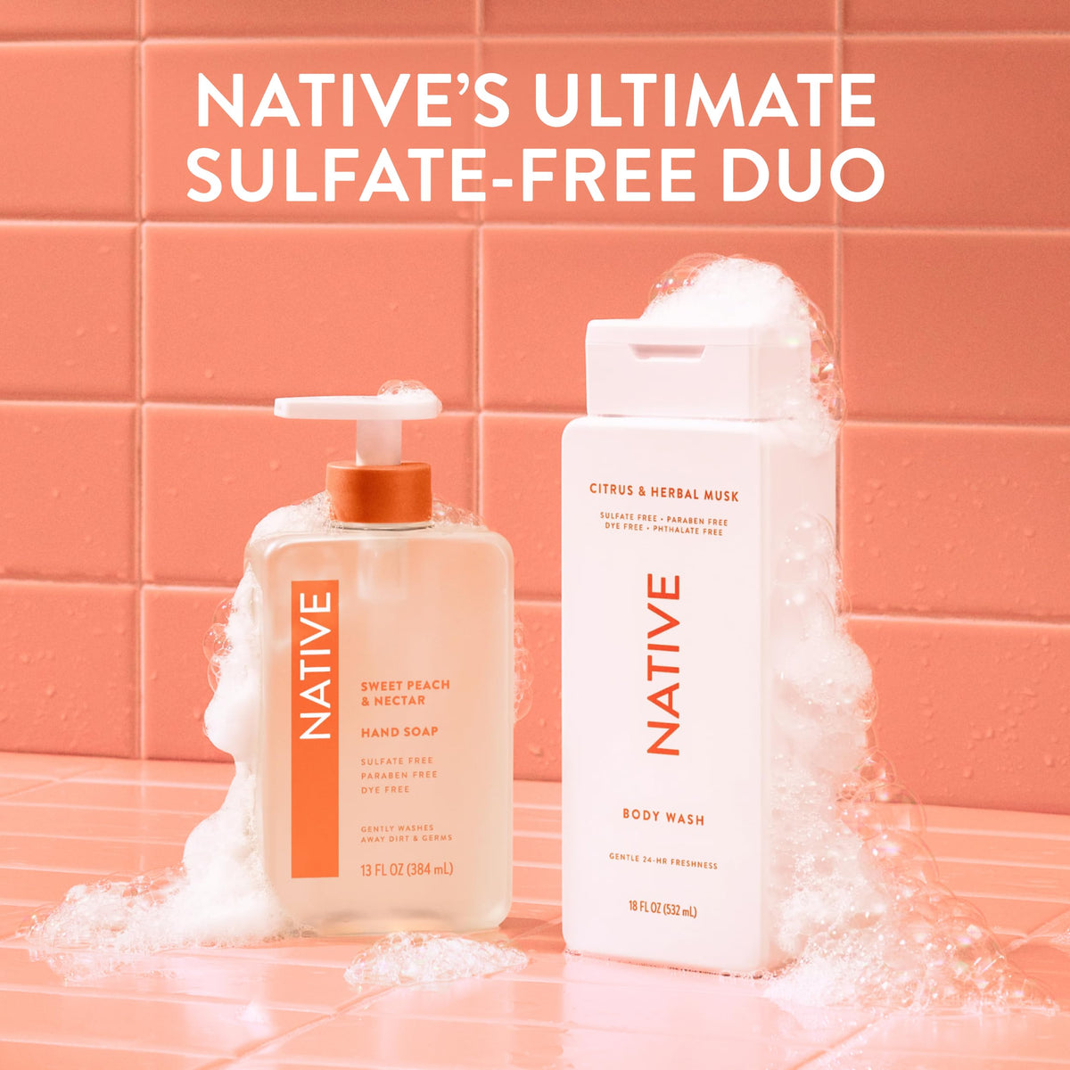 Native in a bright shower lifestyle scene conveying refreshing, everyday use