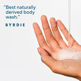 Native pump dispensing body wash in shower showing one-handed convenience