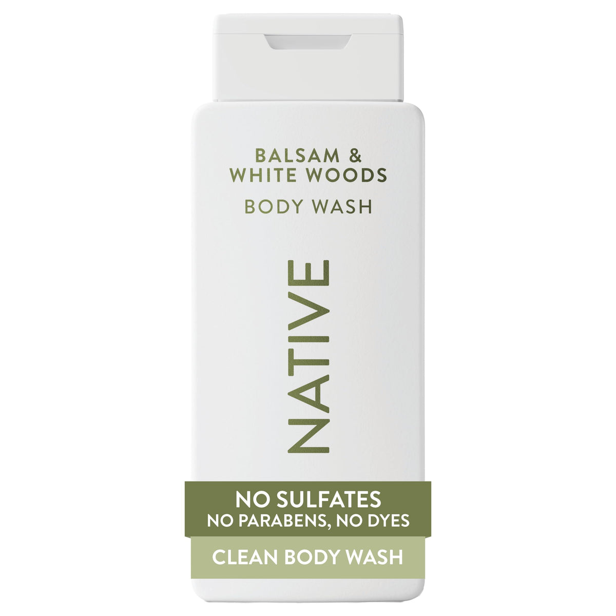 Native bottle front view showing 18 oz packaging and clean design benefits
