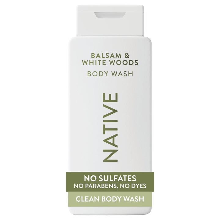 Native bottle front view showing 18 oz packaging and clean design benefits