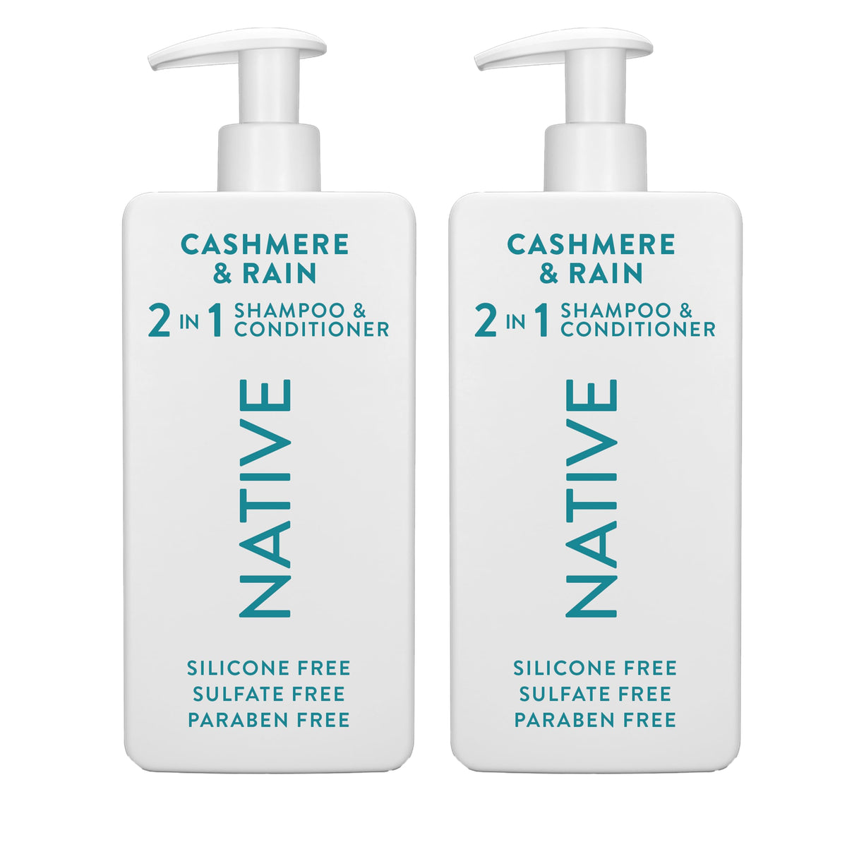 Native front bottle showing label and benefit of two-in-one convenience