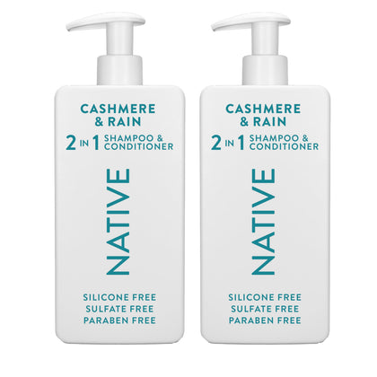 Native front bottle showing label and benefit of two-in-one convenience