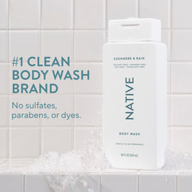 Native pump and label closeup highlighting easy dispensing benefit