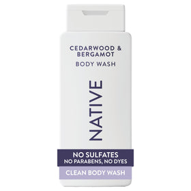 Native cedarwood & bergamot front packaging showing product and brand