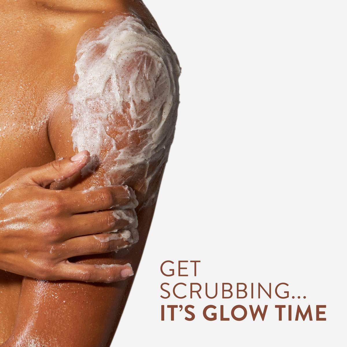 Native texture close-up revealing smooth scrub particles and moisturizing finish