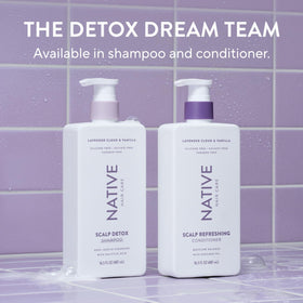 Native conditioner on bathroom shelf styled lifestyle setup for everyday self-care routine