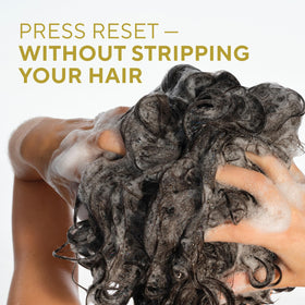 Native conditioner cream pouring to show creamy texture for detangling and softness