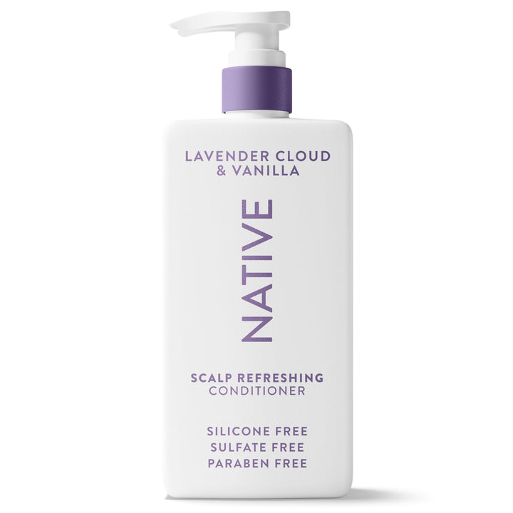Native conditioner front bottle showing Lavender Cloud & Vanilla scent for lightweight nourishment