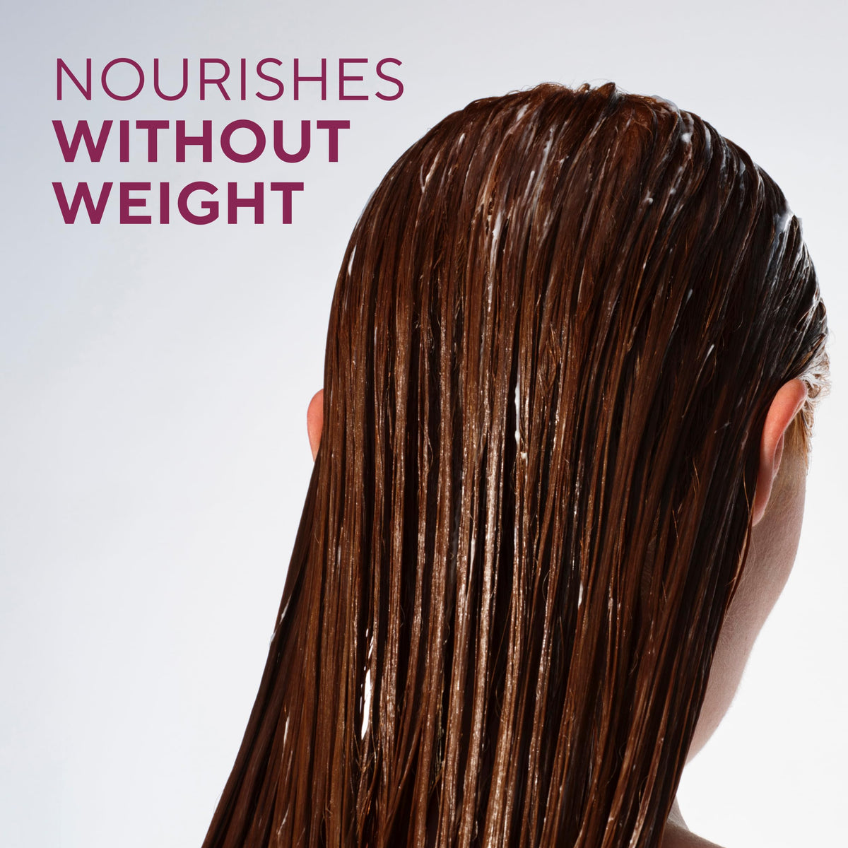 Native conditioner being applied to wet hair in shower for detangling benefits