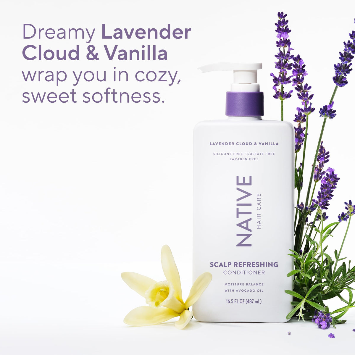 Native conditioner paired with detox shampoo showcasing a complete scalp-refreshing routine