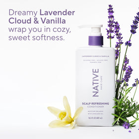 Native conditioner paired with detox shampoo showcasing a complete scalp-refreshing routine