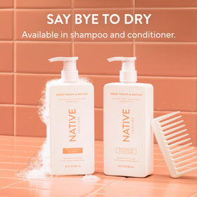 native conditioner paired with shampoo showing complementary use