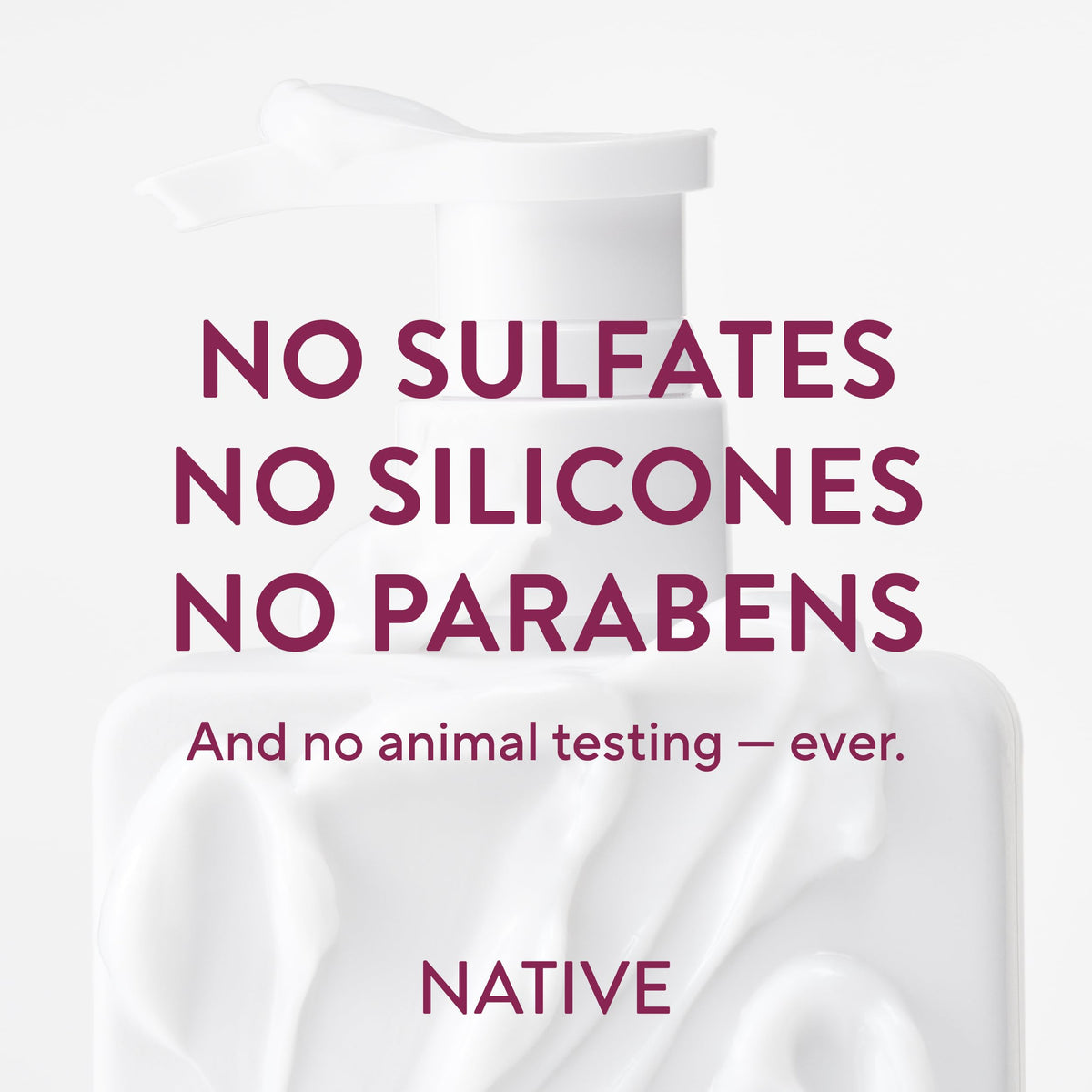 Native conditioner next to green tea leaves highlighting plant-based conditioning