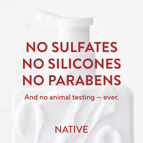 Native conditioner paired with Native shampoo showing complementary pairing and layered scent benefit