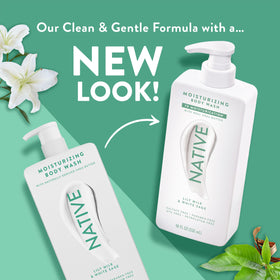 Native creamy lather texture on hand demonstrating rich hydration and softness