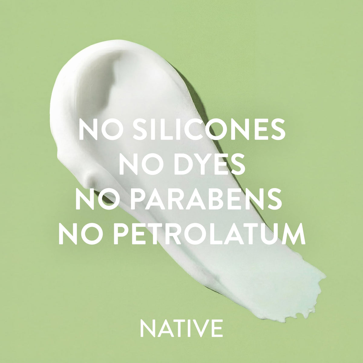 Native lotion being smoothed on arm demonstrating quick absorption benefit