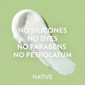 Native lotion being smoothed on arm demonstrating quick absorption benefit