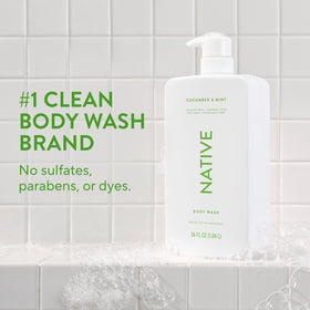 Native creamy foam close-up demonstrating gentle lather and soft skin feel
