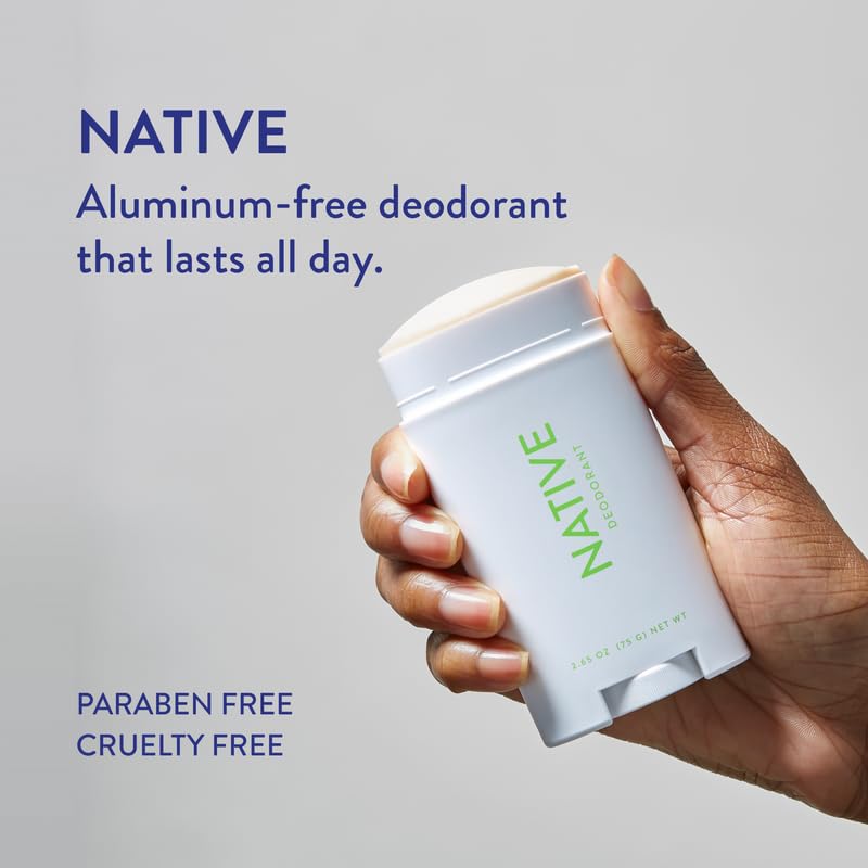 Native deodorant being applied from hand to underarm demonstrating quick dry comfort