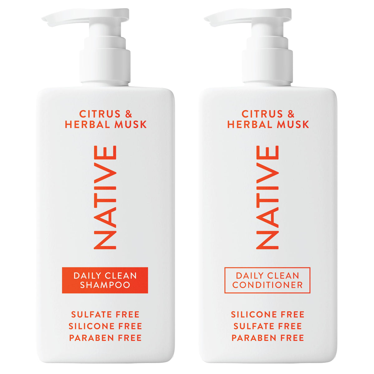 Native duo front packaging showing bottles and scent, conveying a clean routine