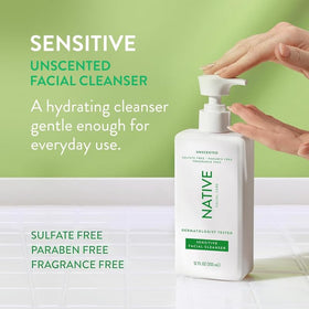 Native pump close-up highlighting dispenser and easy one-hand use for convenience