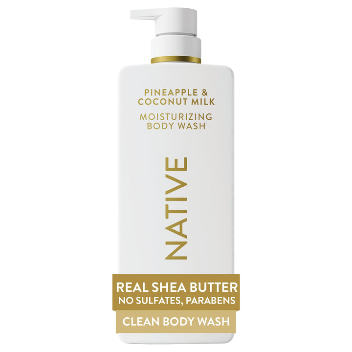 Native front label on 22 oz bottle showing scent and benefits