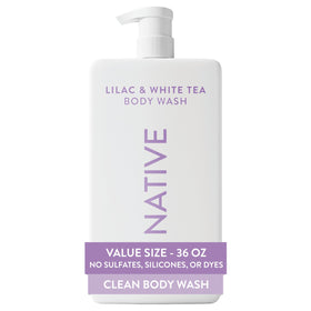 Native front packaging 36 oz pump clearly showing brand and volume benefits