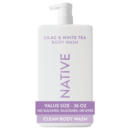 Native front packaging 36 oz pump clearly showing brand and volume benefits