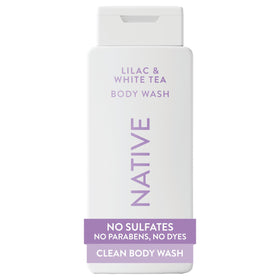 Native front packaging showing lilac and white tea scent and clear benefits