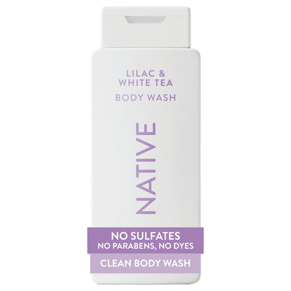 Native front packaging showing lilac and white tea scent and clear benefits