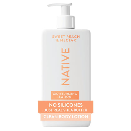 Native front packaging showing Sweet Peach & Nectar and hydration benefit
