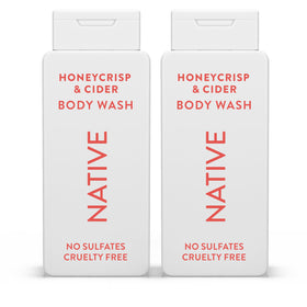 Native bottle front packaging showing Honey Crisp & Cider scent, clear benefit: fresh scent