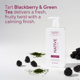Native shampoo in shower demonstrating in-use convenience and everyday routine benefit