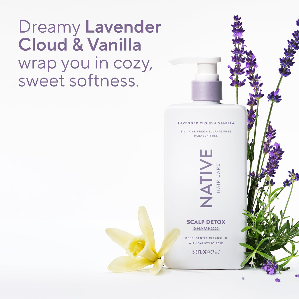 Native ingredient focus on salicylic acid for scalp-clear benefit