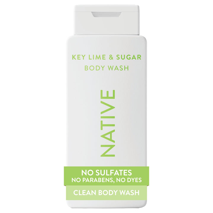Native front bottle showing Key Lime & Sugar scent and hydrating benefits