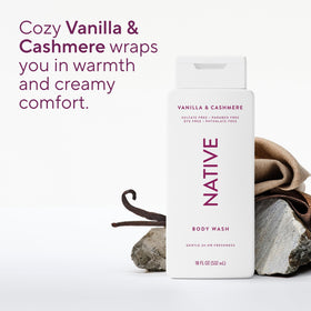 Native label ingredients detail showcasing clean, plant-based formulation
