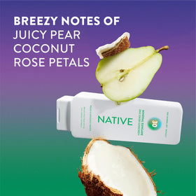 Native label and ingredients list highlighting zinc oxide and reef-safe benefit