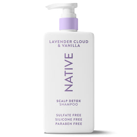 Native front packaging showing Lavender Cloud & Vanilla and benefits