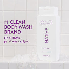 Native pump dispensing body wash gel for easy dosing and quick lathering