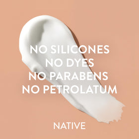 Native lotion placed on bathroom shelf for convenient daily use