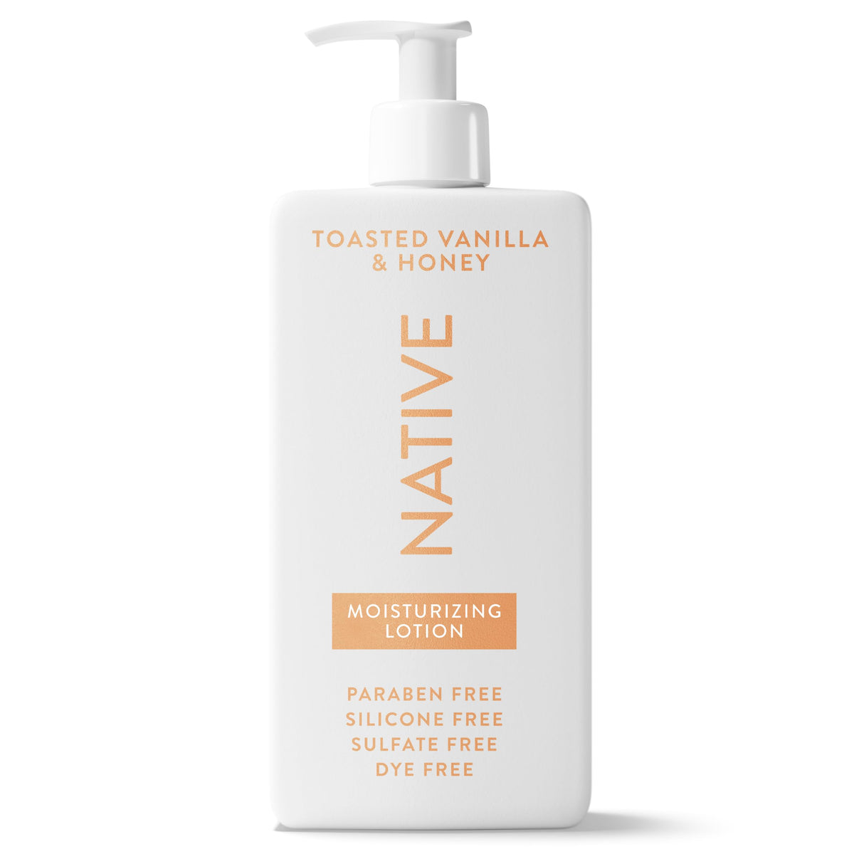 Native lotion front packaging showing product and scent benefits