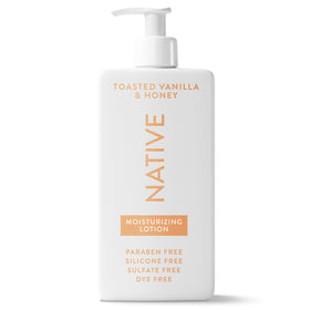 Native lotion front packaging showing product and scent benefits